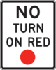 No Turn On Red Sign Clip Art